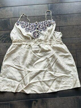 BCBG Embroidered Tank Top